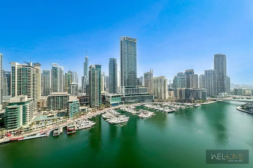 Welhome - Stylish Breathtaking 2Br Apartment In Marina Dubaj 0*,